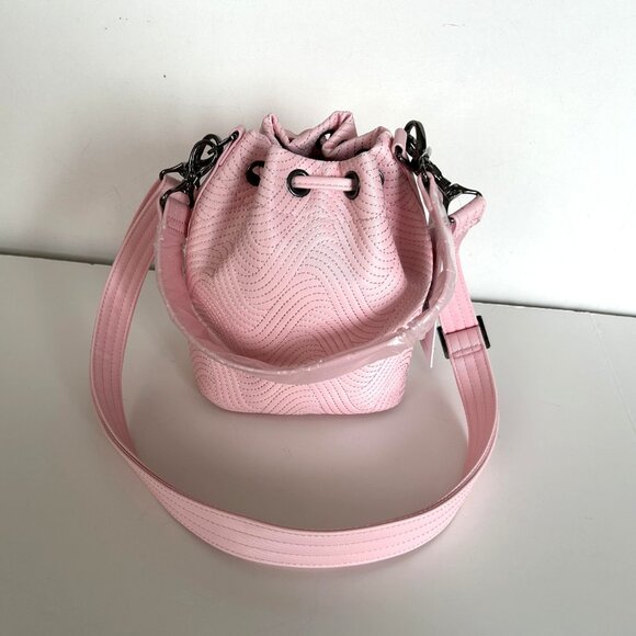 Lug Whirlybird Satin Luxe VL Crossbody Bag Bubble Pink Pastel Pink Bucket Bag - Picture 13 of 14